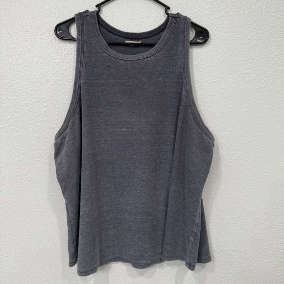 Maurices Tops - Maurices Women 2X Charcoal Grey Waffle Knit High Neck Tank Top Sleeveless Casual
